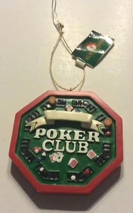 POKER CLUB Royal Flush Christmas ornament Kurt S. Adler Poker Casino Gambler - Picture 1 of 2