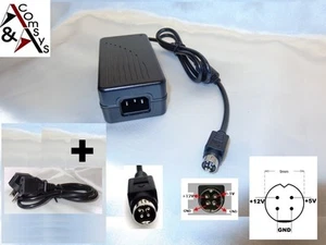 Netzteil 12V 5V Ext. Festplatte Gehäuse Wattac Jentec JTA0707-Y33 JTA0202Y 4Pin - Bild 1 von 3