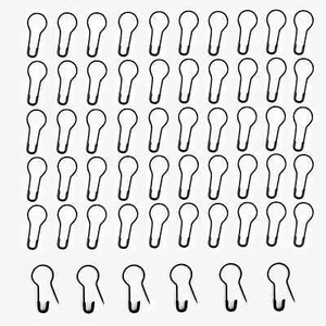 500 Pcs Black Safety Pins 0.8" Metal Gourd Clothing Tag Pins for DIY Craft - Picture 1 of 7