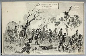 QUINTO CENNI serie Risorgimento XII Battaglia di Goito 1848 PC 1900 - Imagen 1 de 1