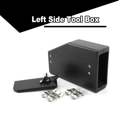 Cassetta porta attrezzi lato sinistro per moto universale usata plastica ABS nero - Immagine 1 di 4