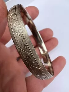 Gebürstetes silberner Armreif geätztes Armband Giovanni - Bild 1 von 6