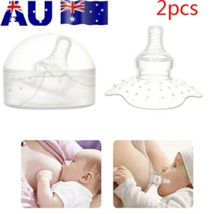2X Nipple Shield Silicone Breastfeeding Protect Maternity Nipple Protector Cover - Picture 1 of 12