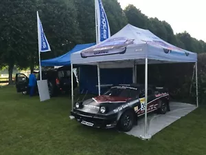 3mx3m Motorsport Groundsheet Tarpauline V.Tough Ribbed 550g Grey Race Rally - Picture 1 of 2