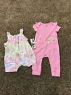 Baby Yoda Star Wars Outfit Set Romper Baby Girl Size 9 Months Pink Leopard  NWT