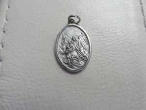 Vintage Archangel Saint Michael Medal Prayer Protection Pendant, 3/4 Inch - Picture 1 of 2