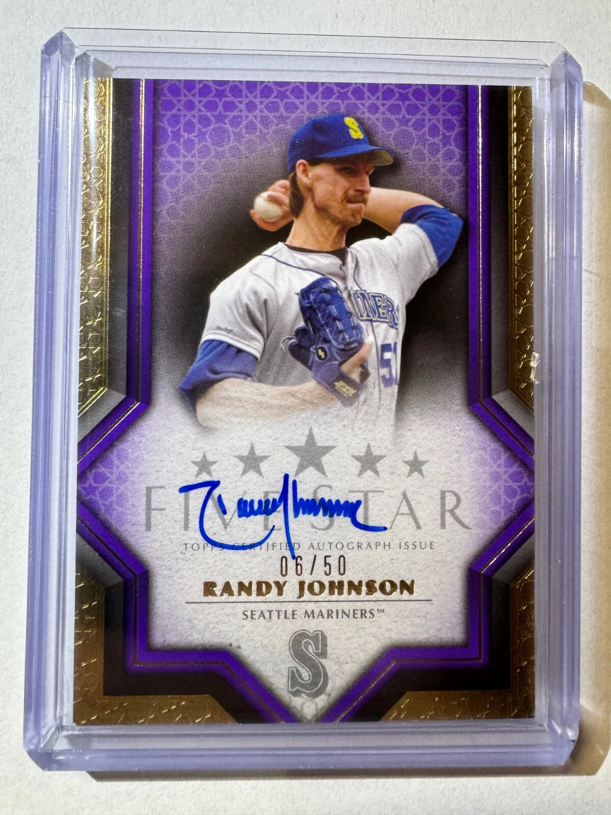 2023 Topps Five Star Randy Johnson Auto PURPLE /50 Seattle Mariners