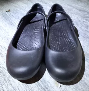 CROCS Shoes Womens Size 9 Mary Jane Black - Picture 1 of 11