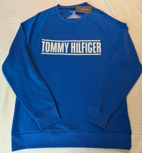 Tommy Hilfiger Sleepwear Sweatshirt Mens L China Blue Crewneck Long Sleeve - Picture 1 of 7