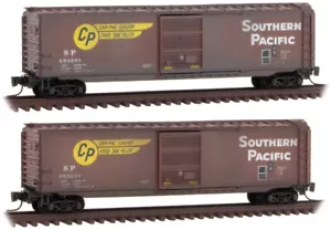 Micro-Trains MTL Z-Scale 50ft Box Cars Southern Pacific/SP (Weathered) 2-Pack - Picture 1 of 1
