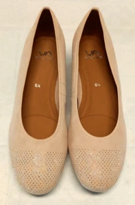 Damen Leder Ballerina Puder Strass Gr. 40 (Gr.6 1/2) von Via Milano, Luftpolster - Bild 1 von 11