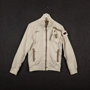 G STAR Jacket Mens S Small White Cream RCO Lockhart Bomber Military Polyester - Picture 1 of 12