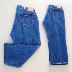 Vintage Levis 501 Jeans Made In USA 52 X 30 Measure 47 X 27.25 Button Fly - Picture 1 of 12