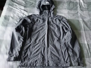 Grey Helly Hansen Helly Tech Hooded Waterproof Jacket Medium M Packable - Picture 1 of 15