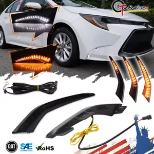 For Toyota Corolla L LE XLE Model 2020-2024 LED Daytime Running Fog Lights DRL - Picture 1 of 12