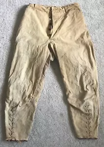 Vintage American Field Pants Mens Size 28 x 33 Heavy Rugged Canvas Lace Up Legs - Picture 1 of 8