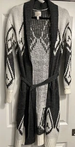 Willow & Paige Cardigan Women Small Duster Long Sleeve Open Front Knit - Picture 1 of 11