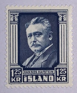 Travelstamps: 1954 Iceland Stamps Scott #284 MINT OG NH 1.25k Hannes Hafstein - Picture 1 of 5