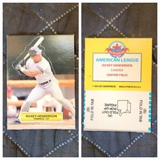 1988 Leaf FoldOut PopUp All Star game Rickey Henderson New York Yankees hof