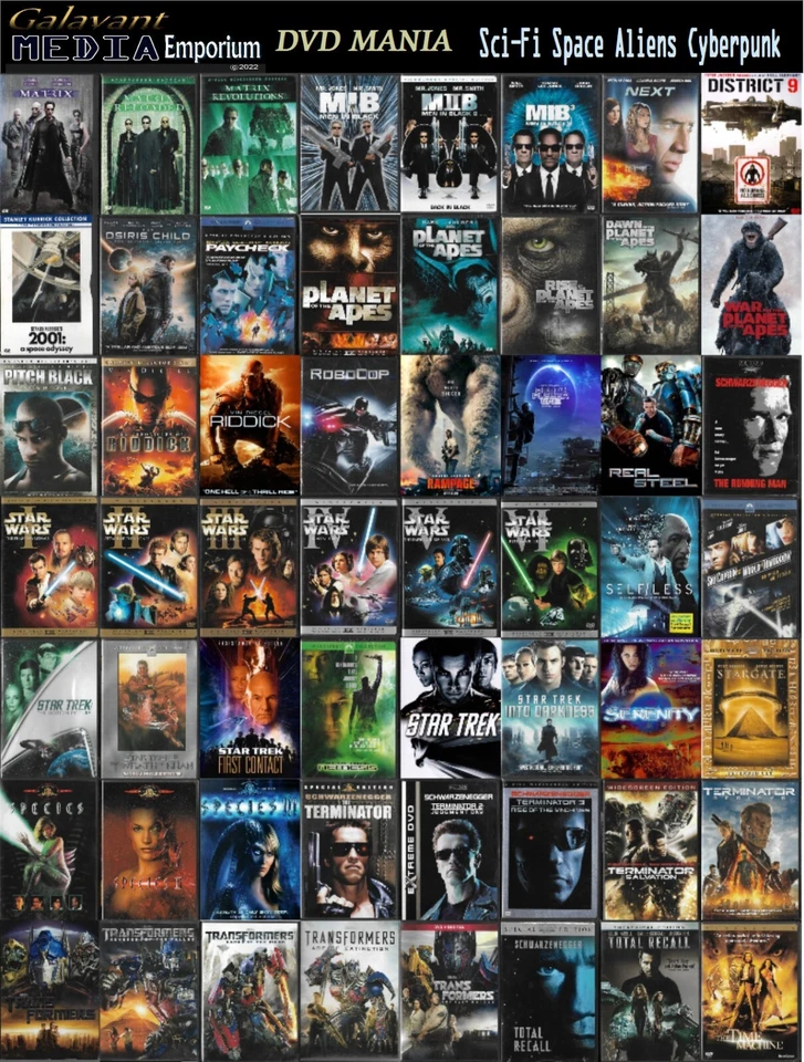 DVD Mania Pick Your Movie Marvel DC Sci-Fi Aliens Cyberpunk Combine Ship DVD Lot - Image 1 of 4