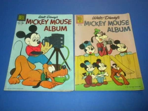 MICKEY MOUSE ALBUM #1057 and #1246 - WALT DISNEY Dell Comics 1960 lot - Picture 1 of 3