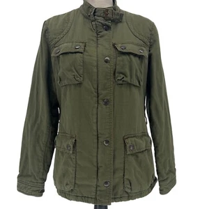 Polo Jeans Ralph Lauren Military Jacket Medium Utility Olive Green Lightweight - Picture 1 of 13