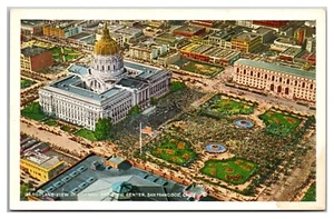Crowd At The San Francisco Civic Center Aerial View Dome U.S. Flag CA - Picture 1 of 2