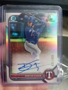2022 Bowman Chrome 1ST Refractor AUTO Danyer Cueva  /499 - Picture 1 of 2