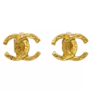 Chanel Gold CC Earrings Clip-On 192131 - Picture 1 of 4