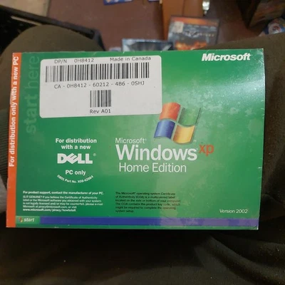 Disco de reinstalación Microsoft Windows XP Home Edition 2002 CD OEM SELLADO con extras Foto 1 de 4