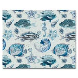 Tabla de cortar de vidrio botánico tolerante al calor de jade 15” x 12” hecha en EE. UU. - Imagen 1 de 7