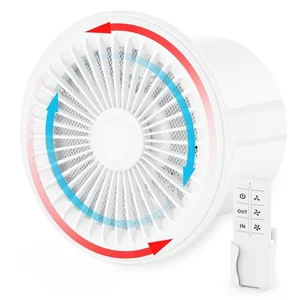 Ventilador de escape de baño reversible de 6 pulgadas con control remoto, 3 velocidades, 2 en 1 I... - Imagen 1 de 9