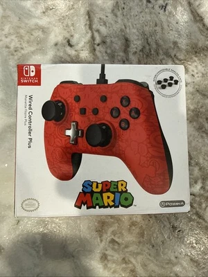 PowerA Wired Controller Plus Super Mario Nintendo Switch Red Limited Edition New - Image 1 of 4
