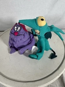 Disney Store Peluche Hércules Dolor y Pánico Villano Monster Bean Bolsa Púrpura Verde azulado 5" - Imagen 1 de 9