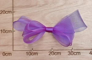 purple large crinoline bow art craft DIY handmade fascinator hair clip - Picture 1 of 1