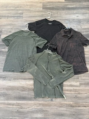 Polo Lululemon Talla Mediana LOTE de 4 Gris Verde Golf Elastizado Chaqueta Polo Foto 1 de 4