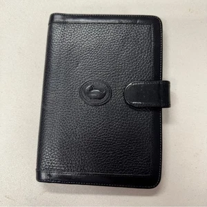 Dooney & Bourke Organizer Planner Cover Pelle Nero Ciottolato Vintage 7,5 X 5 - Foto 1 di 11