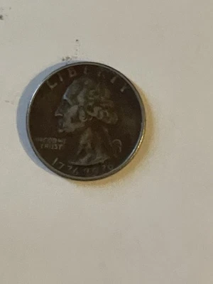 Very Rare 1776-1976 Bicentennial Quarter No Mint Mark, No Clad Obverse/Reverse - Image 1 of 2