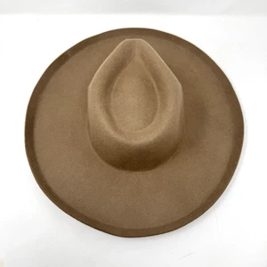 Sombrero Fedora Universal Hilo 100% Lana Ala Ancha Boho Chic Hippie Marrón Festival - Imagen 1 de 7