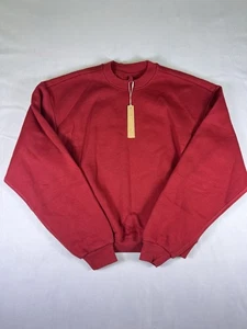 SKIMS Cotton Fleece Classic Crew Sweatshirt Brick Size XS NWT - Picture 1 of 7