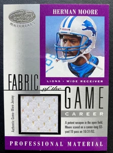 2001 Leaf Certified Materials Fabric of the Game Career HERMAN MOORE #121 /93 - Picture 1 of 2