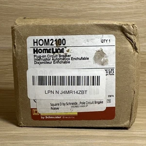 NUEVO SQUARE D HOM2100 HOMELINE 2 polos 100 AMP 120/240V disyuntor NUEVO - Imagen 1 de 2