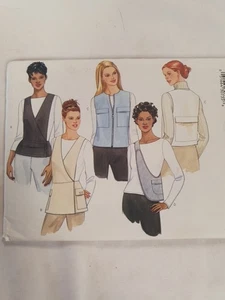 Butterick Sewing Pattern 6349 Misses Vest Bag / Pouch Size 12-16 Uncut - Bild 1 von 3