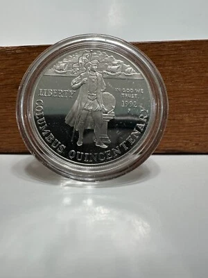 1992-P United States Mint Proof Columbus Quincentenary 90% Silver Dollar - Image 1 of 4