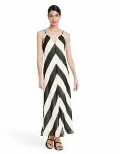 Women's Chevron Sleeveless Slip Dress-Christopher John Rogers-Various Sizes-S667 - Picture 1 of 3