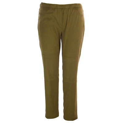 Leggings grandes de gamuza obelisco marrón para mujer Marina Rinaldi $275 nuevos con etiquetas Foto 1 de 3