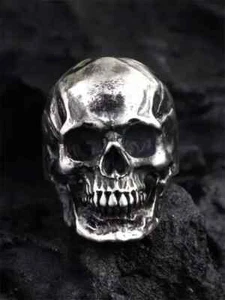 Anillo calavera gótico único de acero inoxidable para hombre motociclista punk retro motociclista motocicleta - Imagen 1 de 22