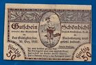 1920 SCHONBICHL AUTSRIA Notgeld NOTE emergency money 50 Heller bill note