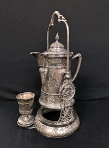 Samovar in metallo argentato - Inghilterra, epoca vittoriana NAV - Imagen 1 de 17