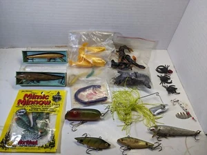 Fishing Lures Mixed Lot Rapala Rooster Tail Cordell Spot Rubber Minnows Popper - Picture 1 of 6